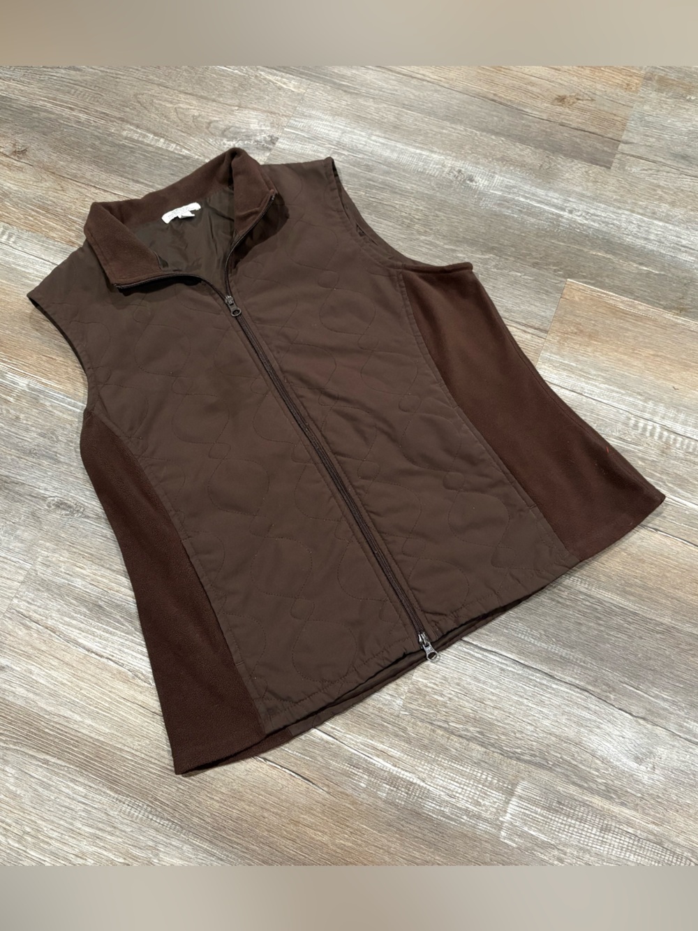 Great Northwest Clothing Company Brown Quilted Zip Front Vest